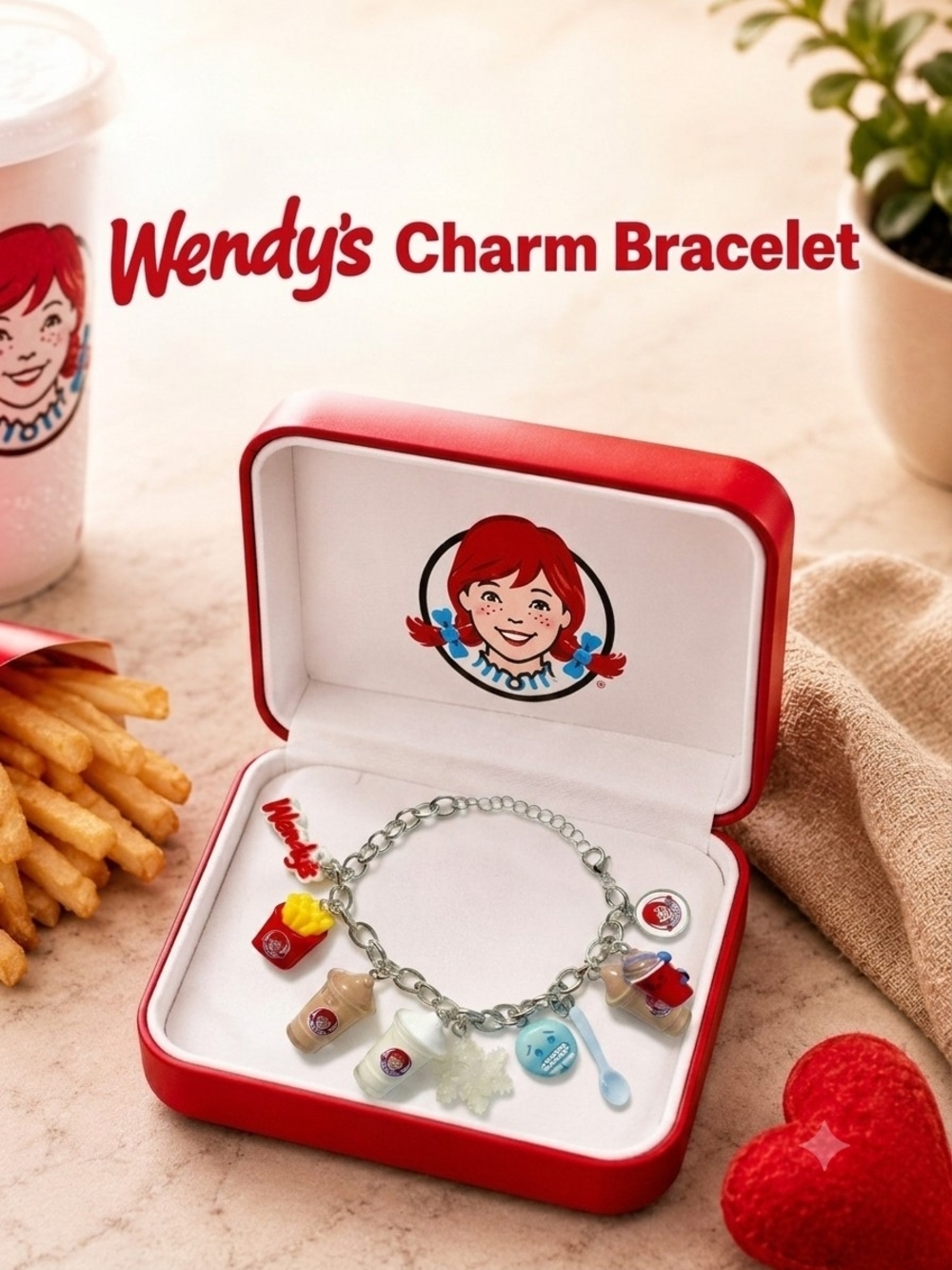 Wendy's "Frosty & Fries" Charm Bracelet Limited Edition Drop